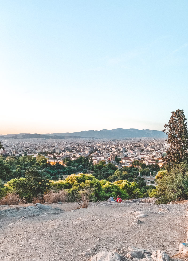 Acropolis Hill Athens Sunset