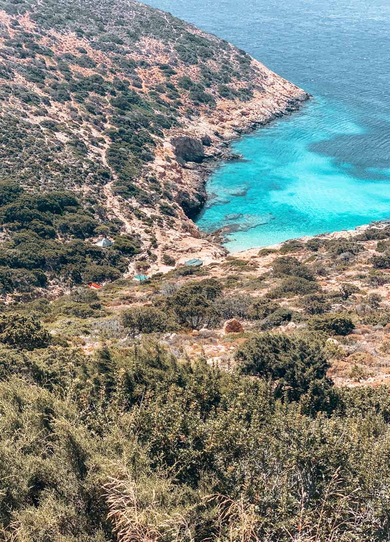 Camping In South Of Donoussa Between Kedros and Stavros