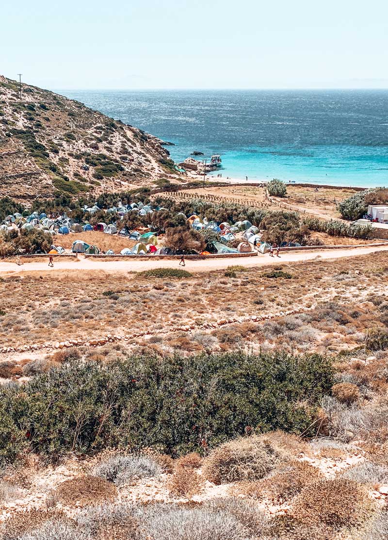 Free Camping In Kedros Beach Donoussa Island