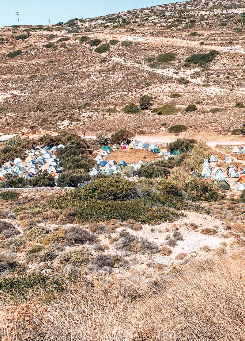 Free camping in Kedros Beach