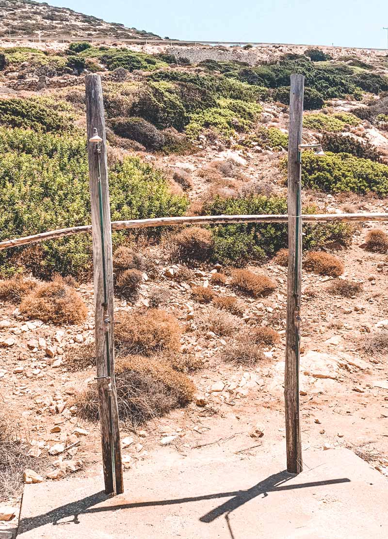 Showers In Kedros Beach