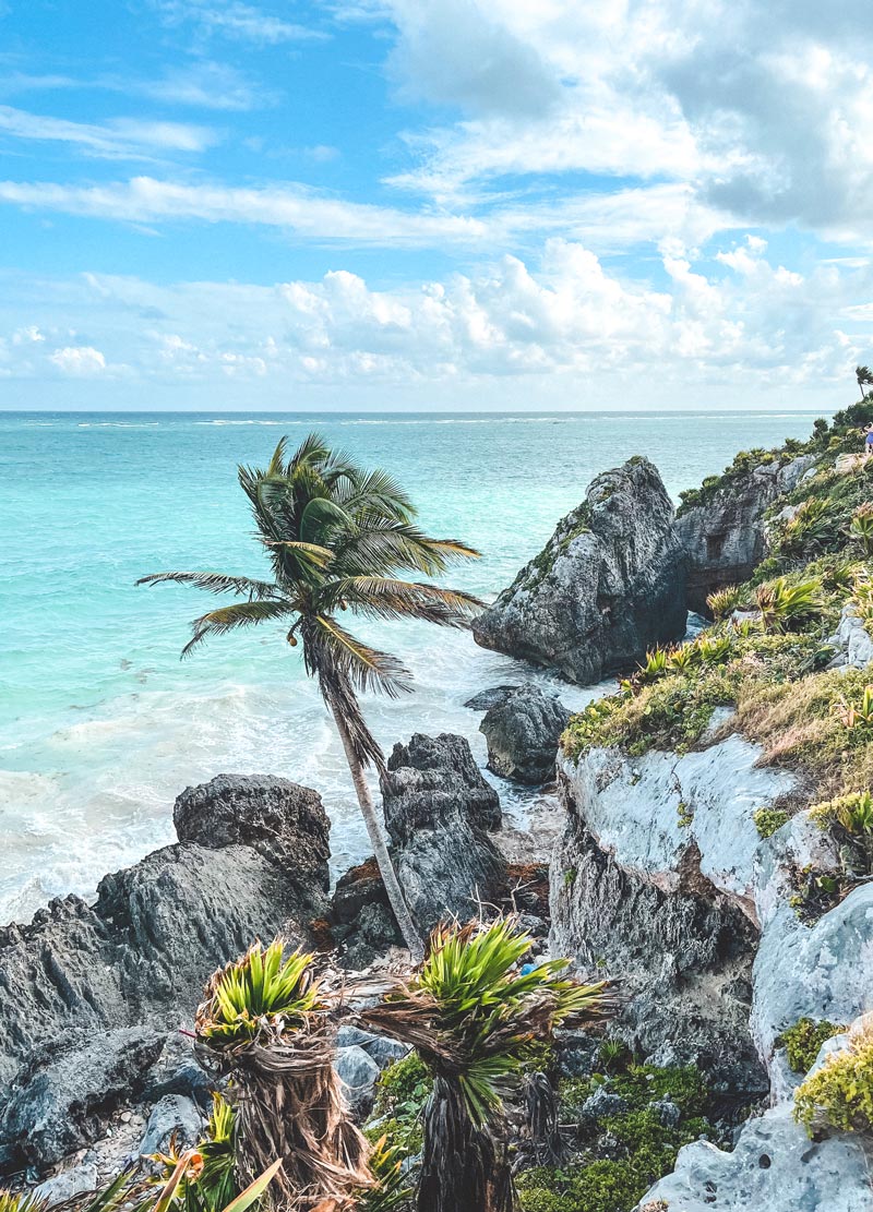 beach tulum archeological site