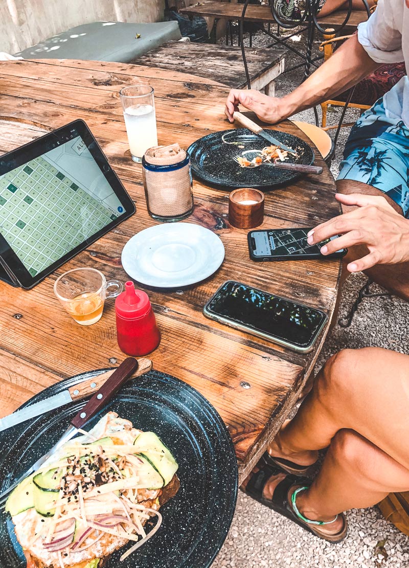 breakfast working digital nomad tulum