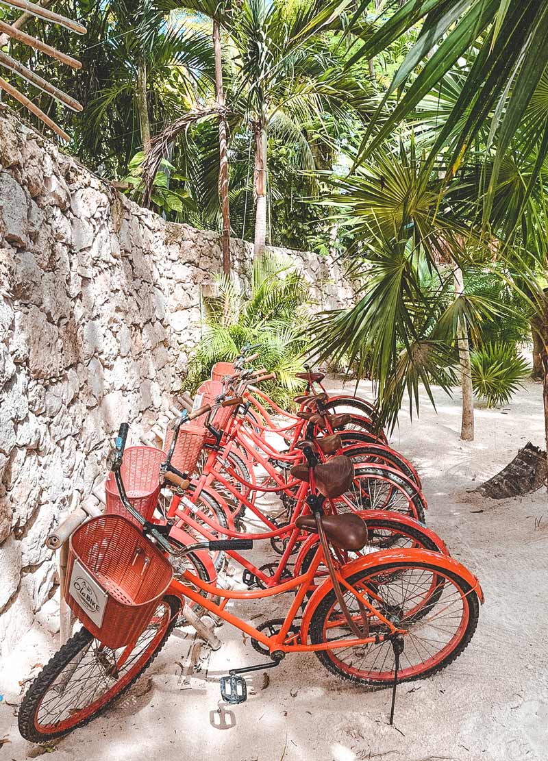 tulum beach bikes airbnb mexico