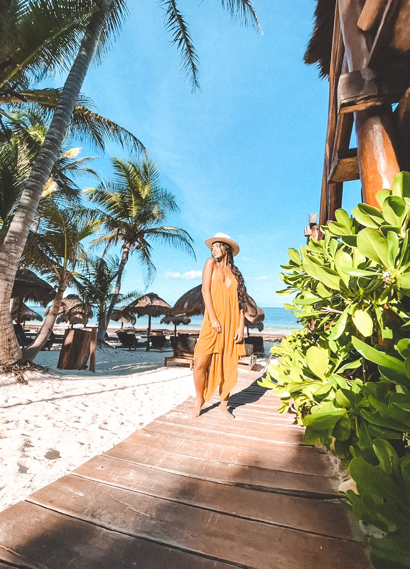 tulum outfit girl dress beach