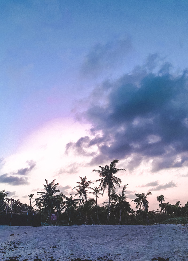 akumal beach sunset