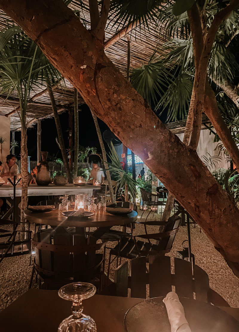 tulum rosanegra nightlife restaurant table